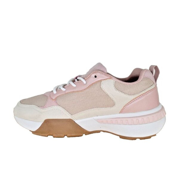 JustFab Shoes - JF Bridget Sneaker Size 9 in Shell/Blush/Burch White  Women's shoes